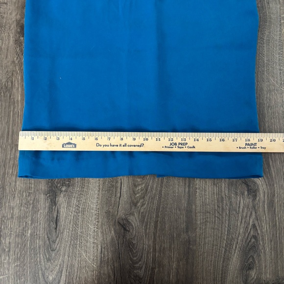 Vintage Pape’ll Too Elegant Teal Women's Dress 100% Silk size 6 - Picture 15 of 16